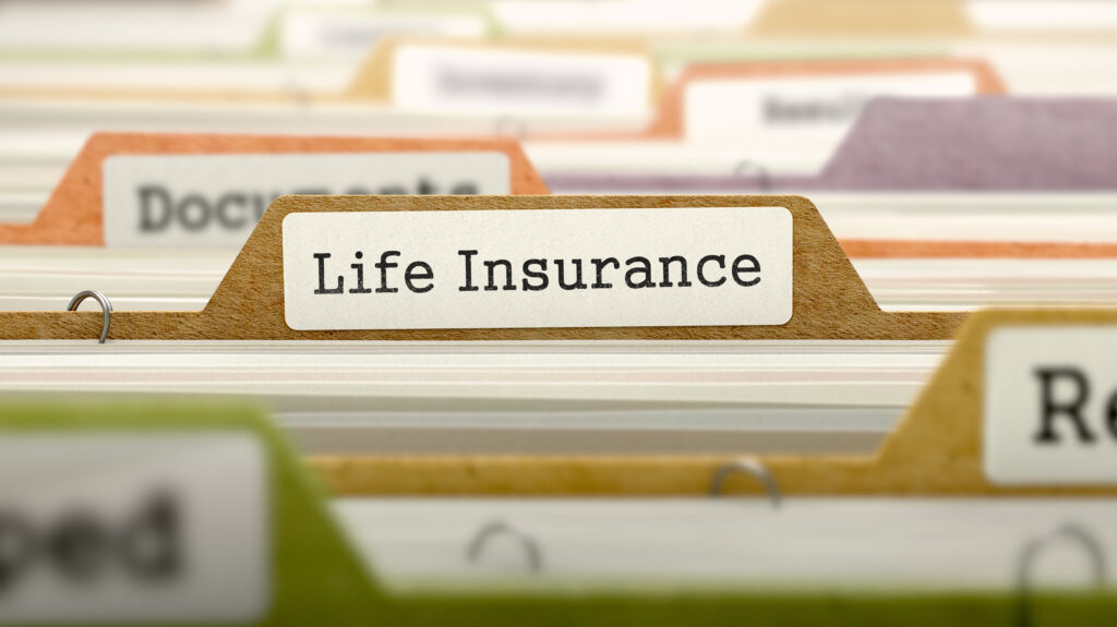 File titled life insurance